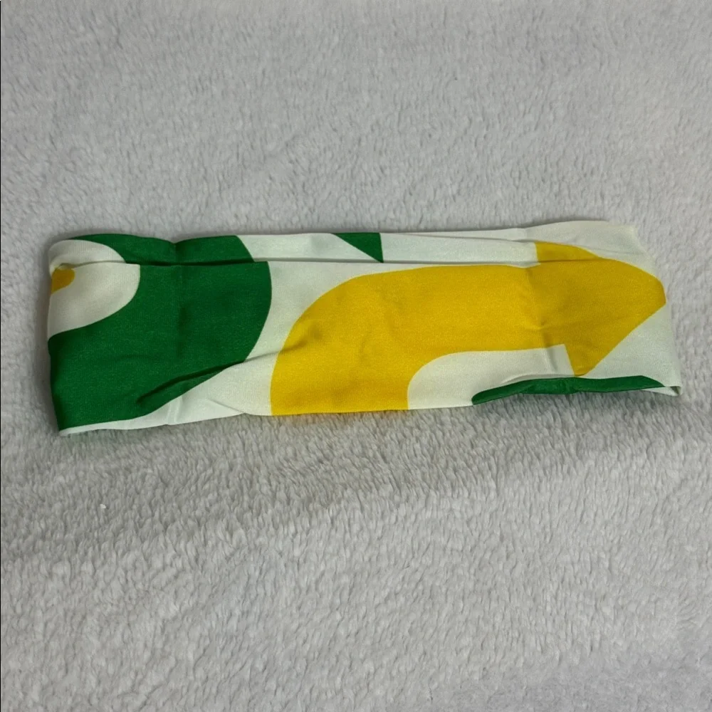 Subway Headband Stretchy eat fresh green white yellow  stretch band